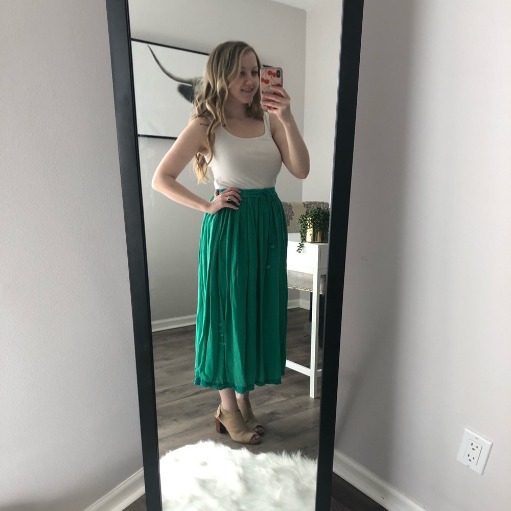❤️Green midi skirt
